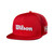 Wilson Tour Flat Brim Adjustable Hat - Red / White