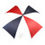 JP Lann Player Supreme Single Canopy Umbrella 62" - Red / White / Blue