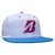 Bridgestone Time Out Flat Bill Snapback Hat - Pink / Electric Blue