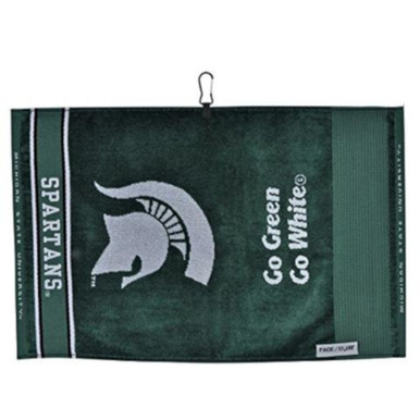Team Effort Michigan State University Jacquard Golf Towel - Maple