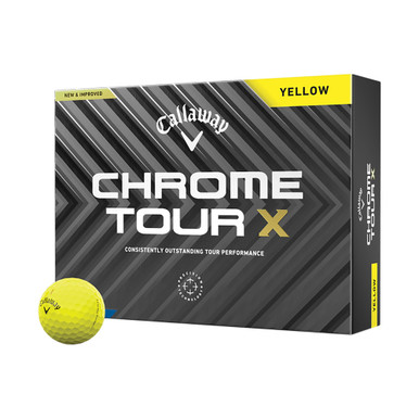Callaway Chrome Tour X Yellow Golf Balls - Maple Hill Golf