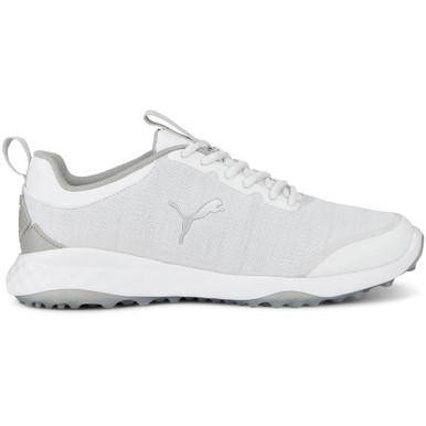 Puma Men's Fusion Pro Golf Shoes White/Silver/High Rise - Maple