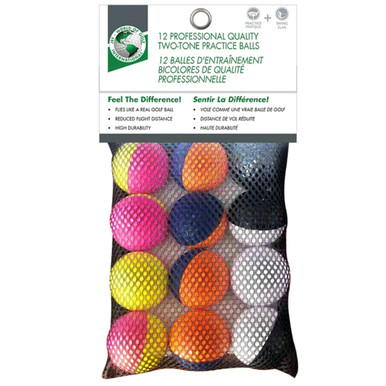 JEF World of Golf 12 Two-Toned Alignment Foam Practice Balls