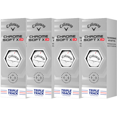 Callaway Chrome Soft X LS Triple Track White Sleeved Golf Balls