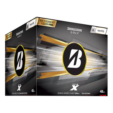 Bridgestone Tour B X White Golf Balls - Quadfecta 4 Dozen - Maple
