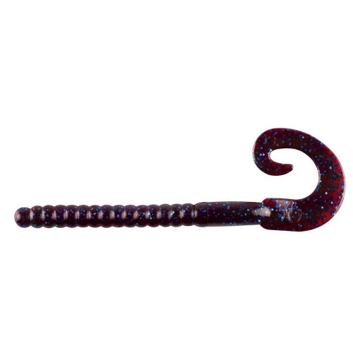 Berkley PowerBait® Power Worm Fishing Bait, Plum, 10in | 25cm, Irresistible Flavor, Classic Curly Tail Worm Profile, Ideal for Spring, Summer and Fall Fishing