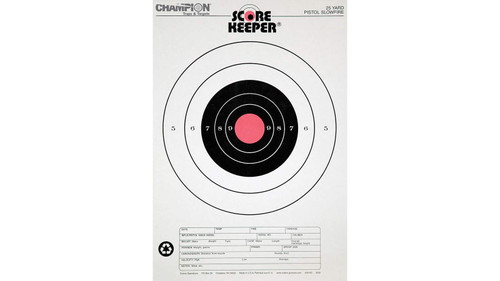 Champion Traps and Targets, Pistol Slow Fire O/B 25 Yards (Per 100), Orange/Black (45753)
