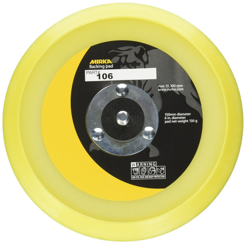 PSA Vinyl,Faced Backup Pad,6"Dia.