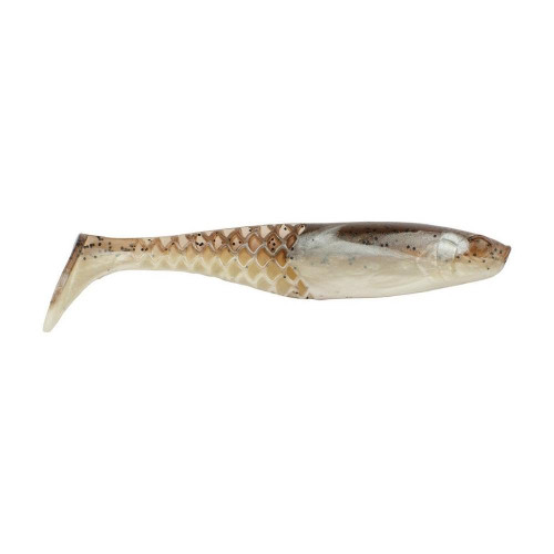 Berkley PowerBait Paddlin' Power Stinger Fishing Bait, Green Pumpkin Pearl White, 4.25in, Irresistible Scent and Flavor, Ideal for Bass, Pike, Musky and More