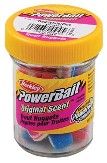 Berkley PowerBait Power Nuggets Captain America,White and Blue, 1.1 oz