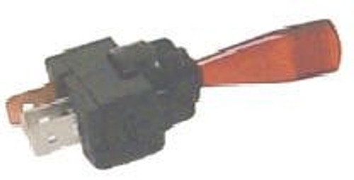 Sierra International TG21360 Duckbill On-Off-On SPDT Toggle Switch with Plastic Handle & Bezel Nut & Spacer Ring, 1", Black