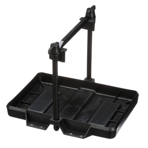 Attwood 9090-5 Adjustable Battery Tray, for 24/24M Series Batteries, Heavy-Duty Black Plastic, Height-Adjustable Crossbar