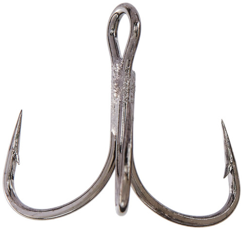 Mustad KVD Elite Triple Grip Treble 2X Short 1X Strong, 6, Black Nickel