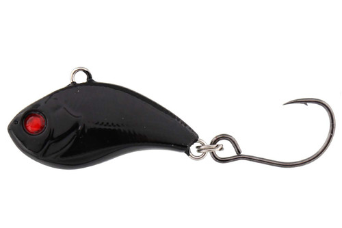 Z-Viber Original - Ultra Light and Ice Fishing Lure - Mini Lipless Crankbait - 1/16oz Rattle Bait (1") (Onyx)