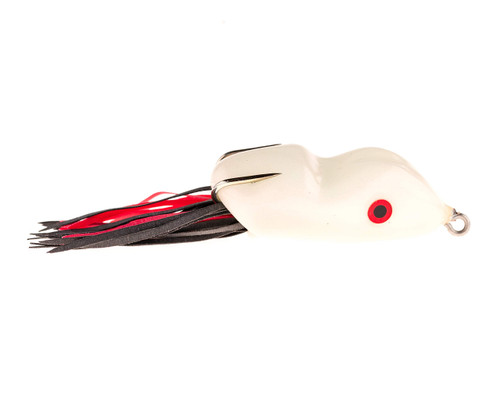 Scum Frog Original Topwater Bass Fishing Hollow Body Frog Lure with Weedless Hooks, Red Pearl