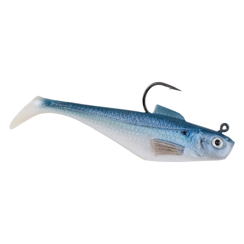 Berkley PowerBait Pre-Rigged Swim Shad Fishing Bait, HD Blueback Herring, 3in | 8cm, Irresistible Scent & Flavor, Realistic Profile, Ready-to-Fish, Ideal for Bass, Walleye, Pike and More