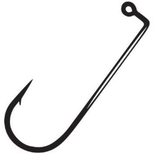 Gamakatsu 90 Degree Round Bend Heavy Wire Jig Hook-Pack Of 25 (Black, 4/0)