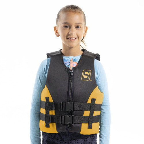 Seachoice Evoprene Multi-Sport Life Jacket - Youth- Yellow/Black, USCG Level 70