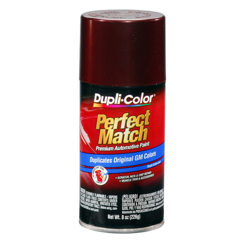 Dupli-Color EBGM05327 Perfect Match Automotive Spray Paint – General Motors Dark Garnet Red Metallic, 76 WA9154 – 8 oz. Aerosol Can