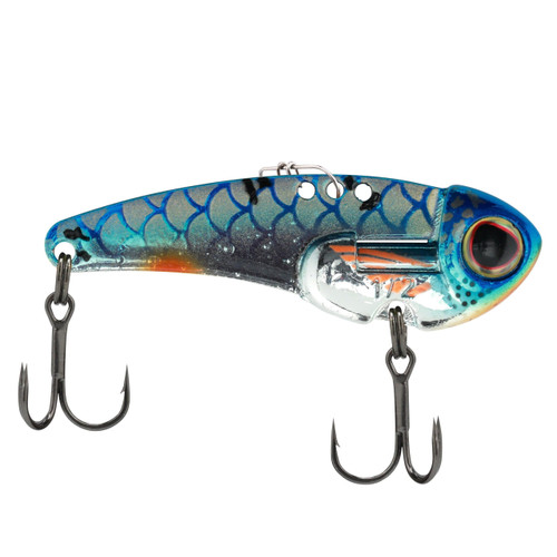 Berkley ThinFisher Fishing Lure, Blue Silver, 1/2 oz, Upgraded Cosmetics, Integrated Rattle Chamber, 3 Pull Points with Quick Change Snap, Custom Fusion19 Trebles