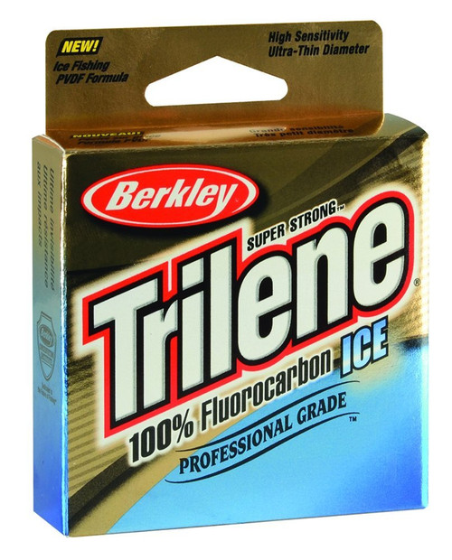 Berkley Trilene® 100% Fluorocarbon Ice, Clear, 3-Pound Break Strength, 75yd Fishing Line, Suitable for Freshwater Environments