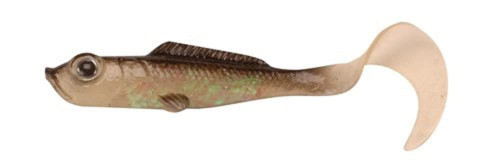 Berkley PowerBait Power Minnow Grub,Black Shad, 3" (6 Count)
