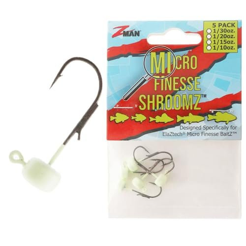 Z-MAN MFH130-03PK5 Micro Finesse Shroomz 1/30 Oz Glow 5 Pack