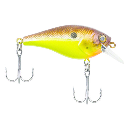 Berkley SquareBull Fishing Lure, Brown Mustard, 3/8 oz, 2 3/8in | 6cm Crankbaits, Floating Bait Features Maximum Flash and Tail Wag for Erratic Hunting Action