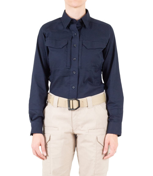 First Tactical 121006-729-XL-R Women's V2 Tactical Ls Sh Midnight Navy XL