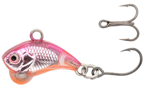 Z-Viber Micro - Ultra Light and Ice Fishing Lure - Mini Lipless Crankbait - 1/16oz Rattle Bait (0.6") (Pink)