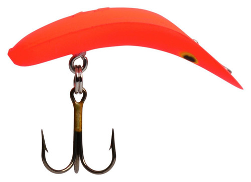 Yakima Bait Flatfish F-4 High Action Plug, 1 1/2-Inch, Fluorescent Red