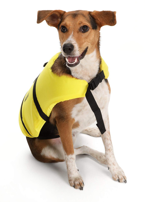 Seachoice Dog Life Vest, Adjustable Life Jacket for Dogs, w/Grab Handle, Yellow, Size XS, 7-15 Lbs.