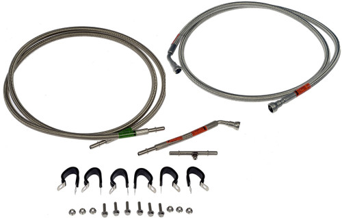 Dorman 819-002 Front Flexible Stainless Steel Braided Fuel Line Compatible with Select Chevrolet/GMC Models (OE FIX)