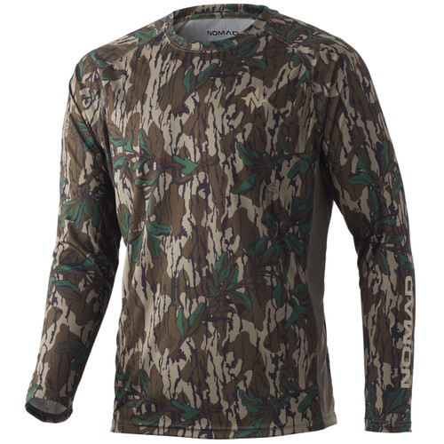 Nomad Pursuit Long Sleeve Shirt | Hunting Shirt W/Sun Protection, Mossy Oak Greenleaf, X-Large
