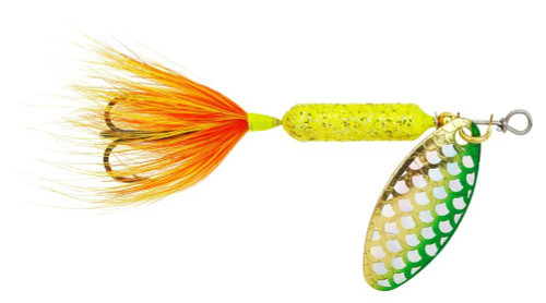 Yakima Bait Wordens Original Rooster Tail Spinner Lure, Strobe Chartreuse, 1/6-Ounce