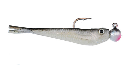 Berkley PowerBait Power Minnow Fishing Bait, Black Shad, 3in | 8cm, Irresistible Scent & Flavor, Realistic Action, Split Tail Design, Ideal for Bass, Walleye, Trout, Panfish Species and More