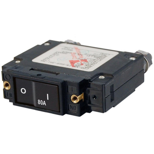 Blue Sea Systems 7548 C-Series Flat Rocker Single Pole 80A Circuit Breaker