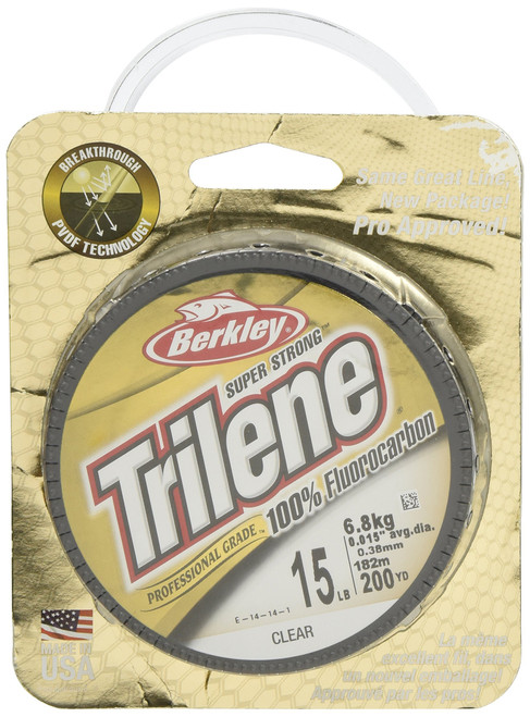 Berkley Trilene® 100% Fluorocarbon, Clear, 12lb | 5.4kg, 200yd | 182m Fishing Line, Suitable for Freshwater Environments