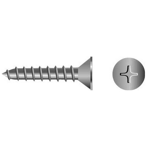 SeaChoice 59528; #8 X 2 Phillips Head Flat Tapping Screw 4/ Bag Made by SeaChoice