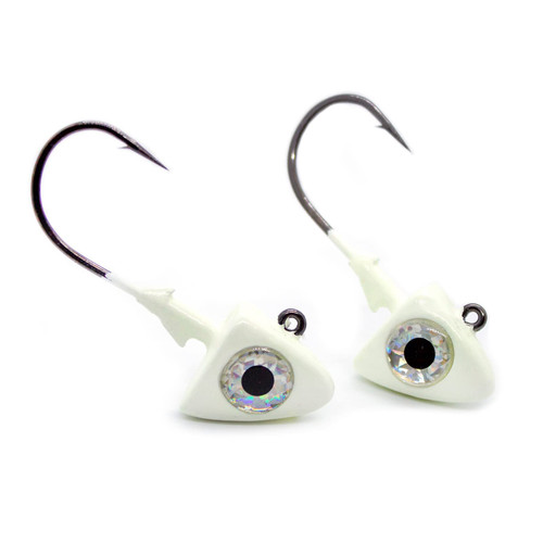 Got-Cha WCSH8-GW Swim Bait Head w/Mustad Hook, 8 oz, Glow