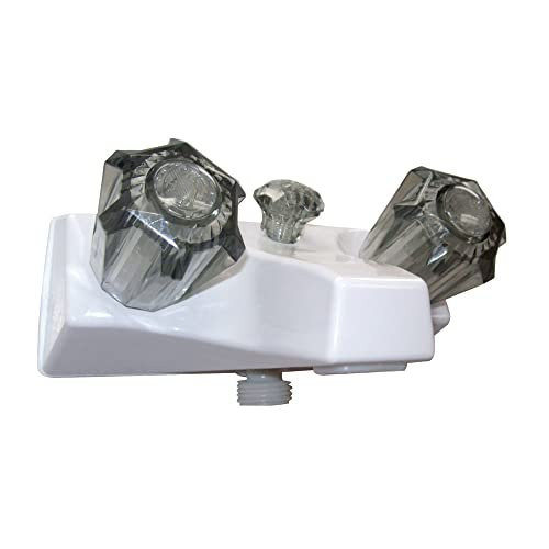 Lasalle Bristol 20351W21 Tub & Shower Diverter, 4", White W/Smoke Knobs