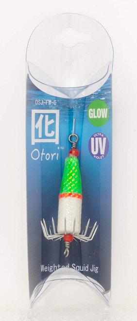Otori Deluxe Squid Jig Green/Glow - Medium