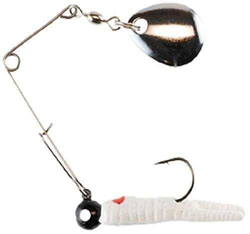 Johnson Beetle Spin Nickel Blade White/Red Dot, 1-Inch