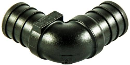 Ecopoly 29800 Plastic Pex Elbow, 0.5" Size, Black