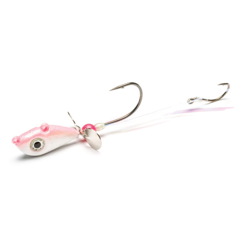 Mustad Walleye Death Spinner Pink/White 1oz
