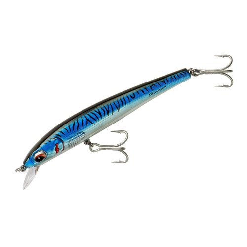 Bomber Lures Long Shot Slender Minnow Bait Saltwater Fishing Lure, Blue Mackerel, 1 3/4 oz