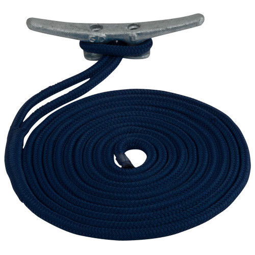 Sea-Dog Double Braided Nylon Dock Line - 3/8" x 10 - Navy [302110010NV-1]