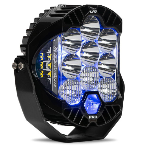 Baja Designs LP9 Pro LED Light Pod with Backlight - Universal Fit, Lifetime Protection (Driving/Combo; Blue)