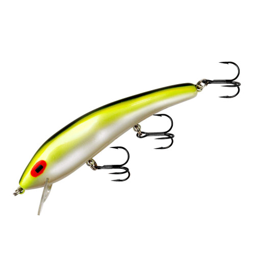 Cotton Cordell Ripplin Red Fin - Chartreuse Minnow , 4 1/2-Inch, 3/8 ounce