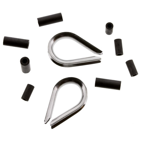 Scotty 1157 Thimble Kit, SS, 2 Thimbles & 4 Contector Sleeves